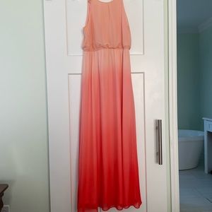 LC Lauren Conrad size 6 maxi dress peach ombré